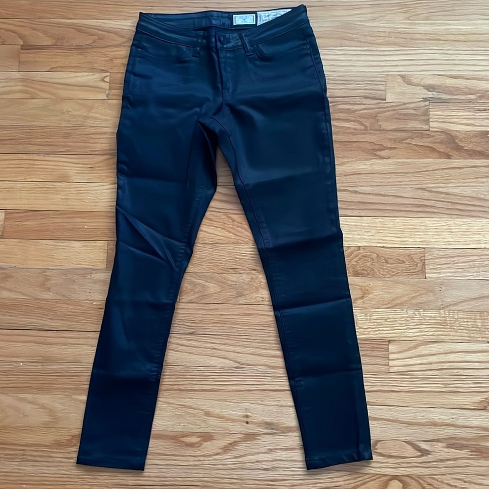 ALLSAINTS coated ‎ Crop Skinny black Jeans 27